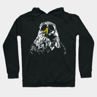 Funny Proud Bald Eagle with sunglasses Hoodie